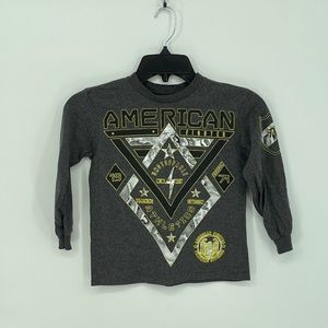 Youth AMERICAN FIGHTER Alaska Gray Long Sleeve T-Shirt